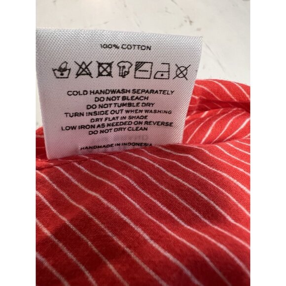 Faithfull the Brand Blouse Top Sz 4 Summer Cropped Nautical Graphic Print - Picture 16 of 16